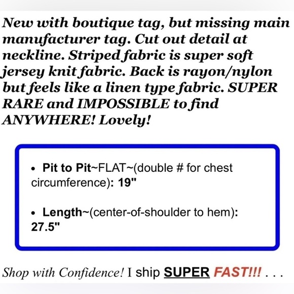 Sharon Young Sz S Floral Print French Striped Swing Blouse Tunic Top NWT NEW - Picture 2 of 9